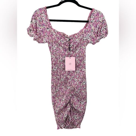 NWT Hello Molly Remember My Name Mini Dress in Pink Floral Size XS/2 - Picture 4 of 9
